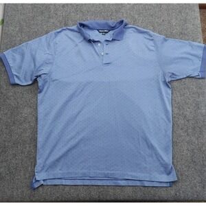 Polo Golf Ralph Lauren Mens XL Blue Textured Outdoor Short Sleeve Performance‎